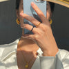 B廠-時尚小清新波浪皇冠戒指氣質女款尾戒鈦鋼鍍18K金不掉色「A849」24.06-1
