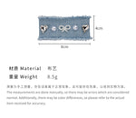 E廠-韓版牛仔水鑽蝴蝶結髮夾後腦勺2024新款側邊小眾復古瀏海夾BB夾女「25901」24.08-5