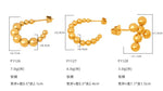 B廠-港風復古鋼珠U型不褪色耳環鈦鋼18k金小仙女氣質個性小眾耳飾「F1126-32」23.12-3 - 安蘋飾品批發