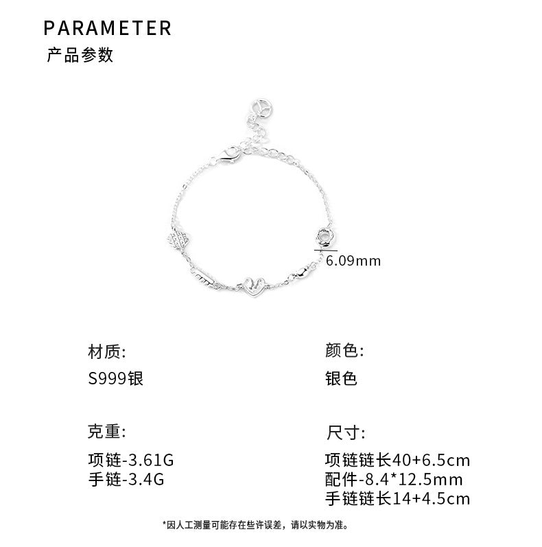 D廠-S999足銀甜甜圈項鍊簡約小清新甜美百搭小眾鎖骨鏈手鍊批發「YC3883N YC5362SL」24.08-1