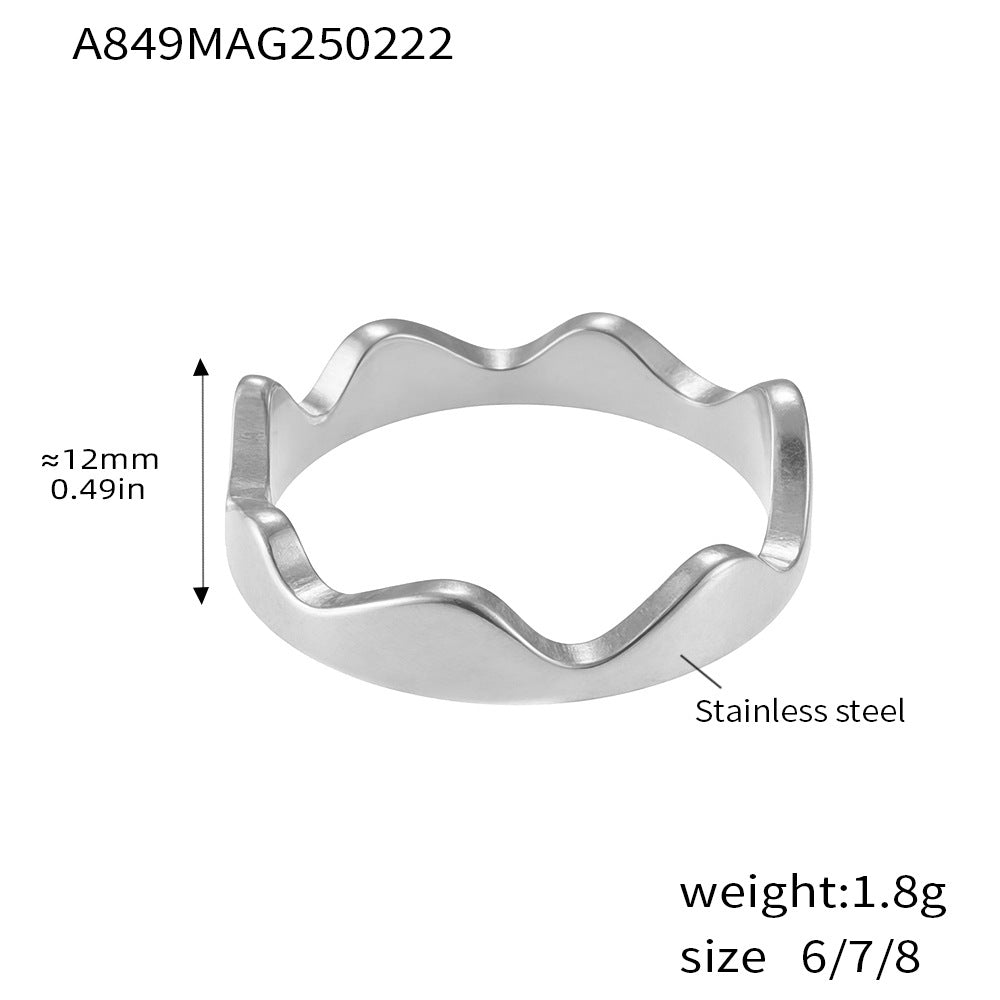 B廠-不規則異形鑲幾何鋯石鎖骨項鍊ins小眾指環輕奢首飾品「P2039-A069-A849」25.03-2