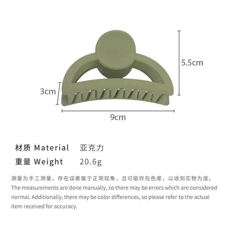 E廠-馬卡龍少女心髮抓百搭鯊魚夾後腦勺盤髮夾可愛磨砂髮夾瀏海夾頭飾「16677」24.06-3