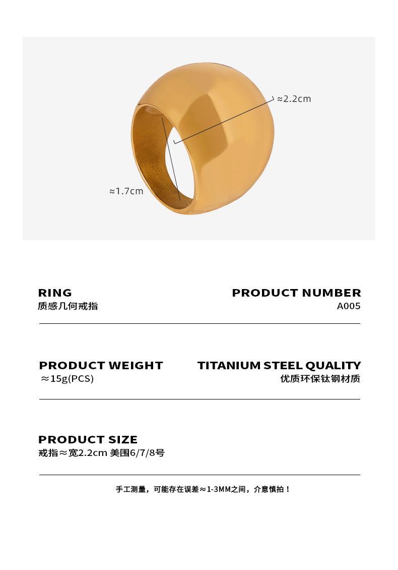 B廠-莫比烏斯環情侶對戒質感幾何圓球鈦鋼戒指不掉色小眾設計冷淡風氣質指環飾品女「A117」23.11-3 - 安蘋飾品批發