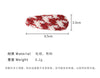 E廠-法式新年紅色毛呢格子髮夾小香風碎髮夾BB夾洋氣高級感瀏海髮卡女「24652」23.12-3 - 安蘋飾品批發