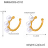 B廠-歐美跨境熱銷三顆珍珠C形耳夾鈦鋼鍍18K金小眾氣質耳骨夾耳圈女「F048」24.07-2
