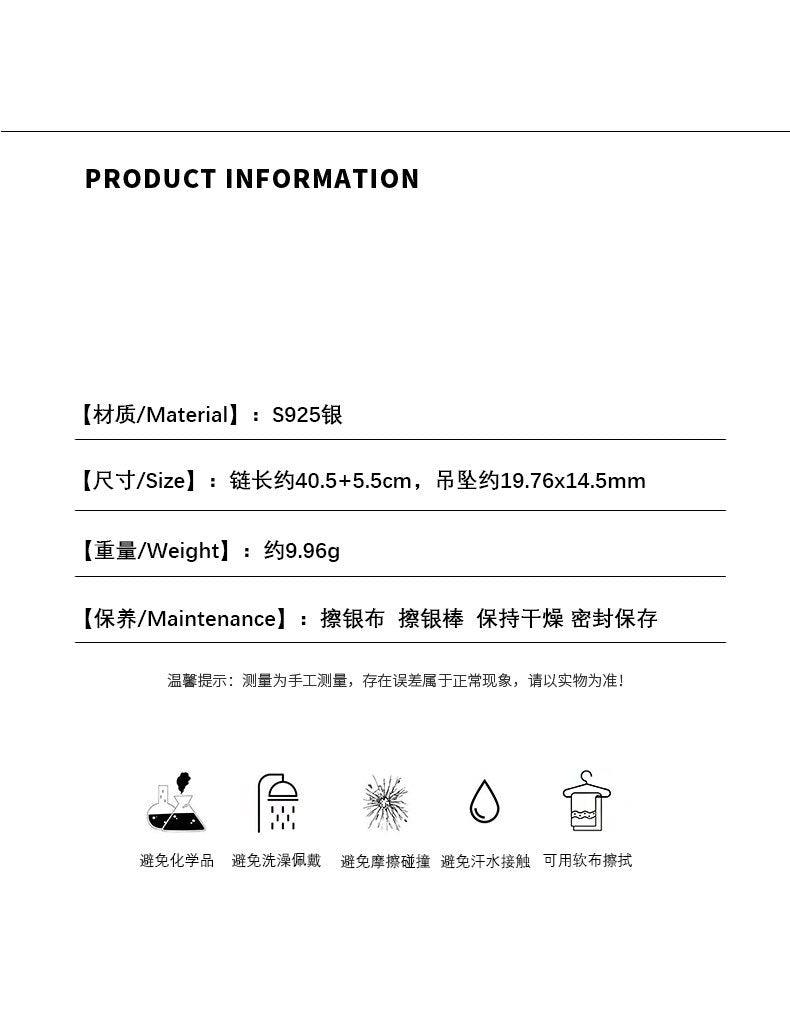 D廠-S925純銀女王頭像項鍊時尚ins個性輕奢鎖骨鍊新款爆款設計感「YC3353N」23.12-5 - 安蘋飾品批發