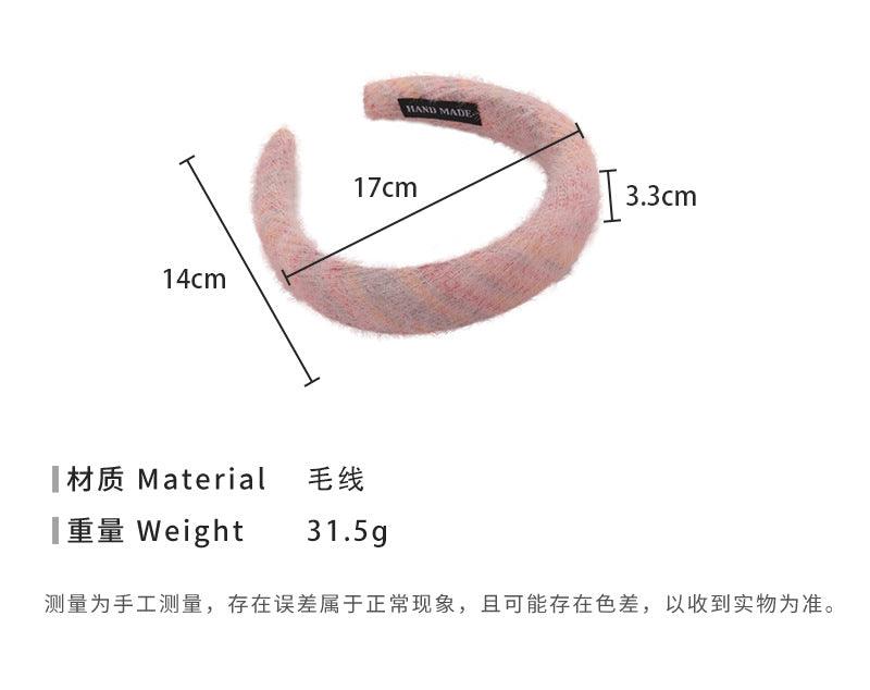 E廠-甜美少女公主風奶糖溫柔毛茸茸髮箍 秋冬新款海綿頭箍髮飾女髮卡「24350」23.10-4 - 安蘋飾品批發