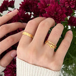F廠-韓版飾品925純銀戒指手工重工磨砂戒指指環首飾時尚「J1833」23.05-3 - 安蘋飾品批發