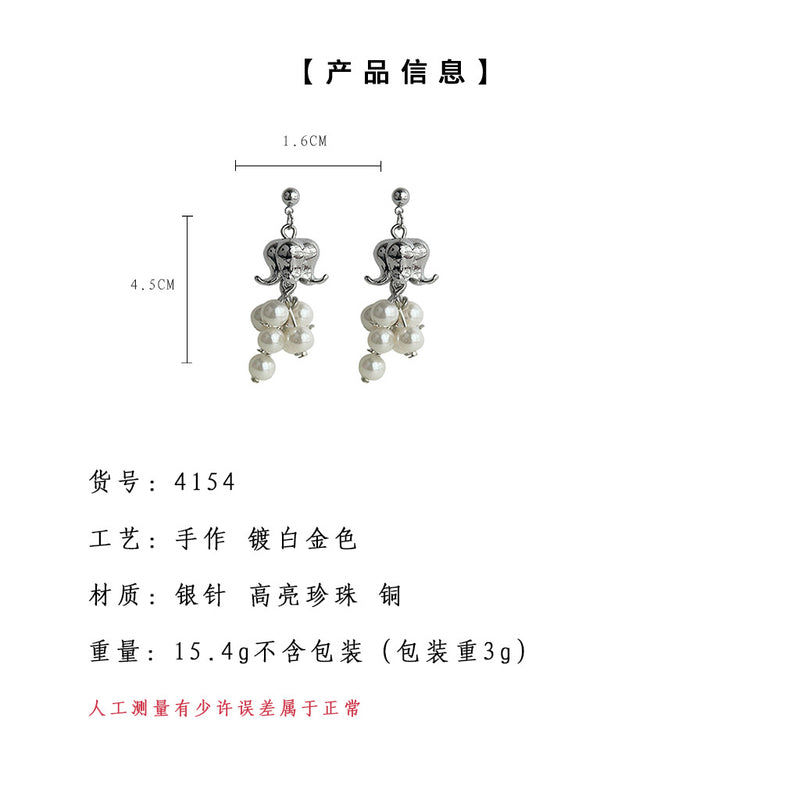 A廠-森系超仙~鈴蘭花手工藝設計感清新甜美夏日新款銀針耳飾工廠耳環批發「4154」24.05-4