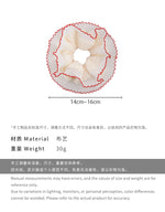 E廠-復古韓系小眾設計手工蕾絲褶皺花邊髮圈雙層大腸圈頭繩簡約髮飾女「26426」24.12-4