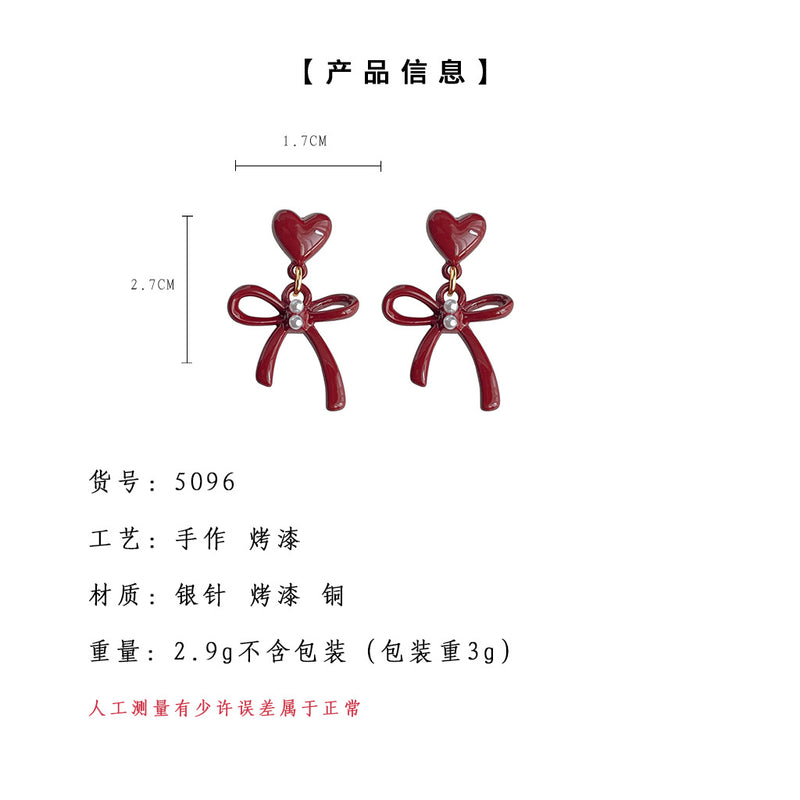 A廠-安可拉紅2024年秋冬新款烤漆質感時尚通勤高級感新款耳飾工廠耳環批發「5096-5099」24.11-2