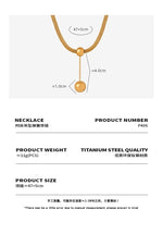 B廠-法式輕奢鏤空編織鏈條設計流蘇鋼珠吊墜鈦鋼項鍊西太后個性鎖骨鏈「P406」24.01-1 - 安蘋飾品批發