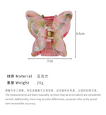 E廠-超仙法式紋理蝴蝶抓夾小眾立體蝴蝶半扎髮夾高級感後腦勺夏季髮飾「25541」24.06-1