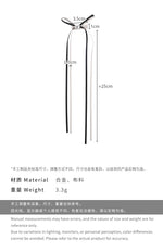 E廠-芭蕾風長款仙氣雙拼布藝蝴蝶結流蘇愛心鴨嘴夾少女超仙編髮夾髮飾「26055」24.09-4