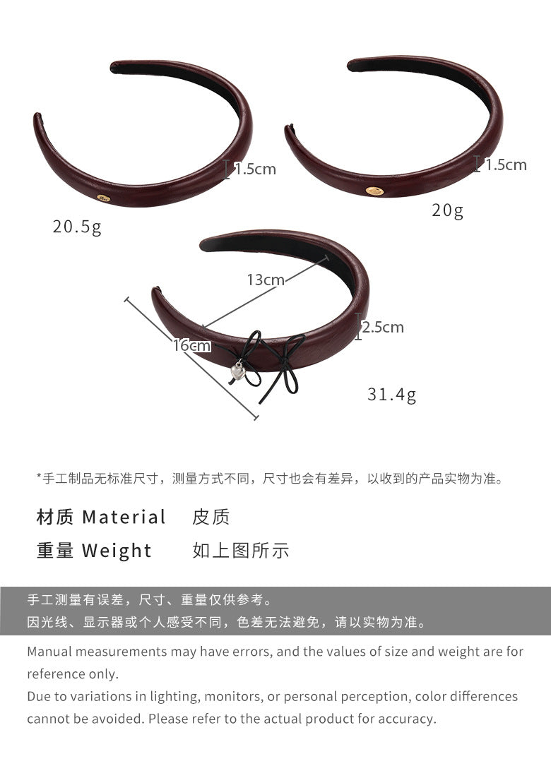 E廠-高端簡約安可拉紅色字母蝴蝶結髮箍2024新款洗臉頭箍外出髮卡髮飾「26046」24.09-4