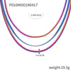 B廠-韓版跨境新品個性簡約飾品時尚冷淡風三色麻花辮鈦鋼項鍊手鍊套裝「P016-E016-E018」24.04-4