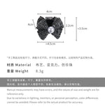 E廠-小香風毛呢珍珠蝴蝶結小抓夾2024新款高級感瀏海側邊夾公主頭髮飾「26175」24.10-4