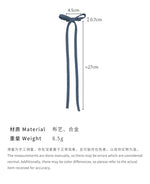 E廠-網紅同款髮飾復古牛仔布藝手工蝴蝶結絲帶鴨嘴夾髮夾側邊夾飄帶夾「25597」24.06-3