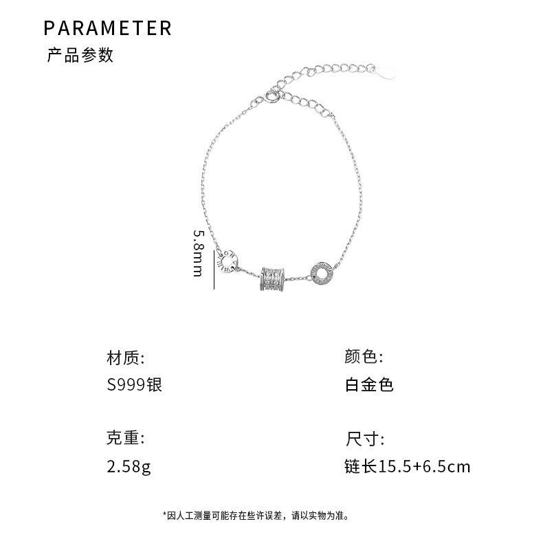 D廠-S999足銀精緻小蠻腰手鍊女小眾設計高級感百搭閨蜜手鍊批發「YC4151SL_1」24.09-1