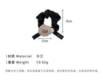 E廠-韓版山茶花髮圈花朵髮繩簡約溫柔風復古蝴蝶結黑色大腸圈皮筋頭繩「24342」23.10-3 - 安蘋飾品批發