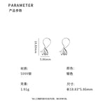 D廠-S999足銀玉蘭花耳鉤秋冬新款氣質百搭清新小眾養耳洞耳飾「YC10390E」24.12-1