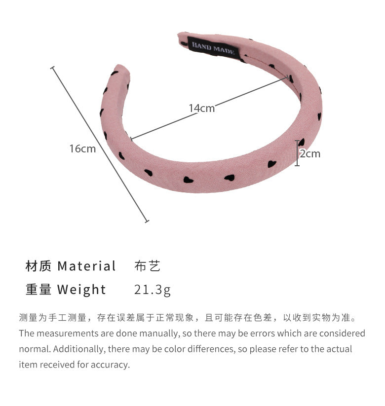 E廠-甜美粉色系黑色波點蝴蝶結海綿髮箍女高顱頂壓髮頭箍復古氣質髮卡「25796」24.08-2