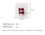 E廠-聖誕紅色蝴蝶結髮夾頭飾可愛小號瀏海夾前額側邊夾子2023新款秋冬「24622」23.12-3 - 安蘋飾品批發