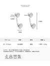 C廠-韓版獨特後掛式雙愛心耳釘高級感小眾設計銀針耳飾小巧百搭耳環「EH-2394」23.10-4 - 安蘋飾品批發