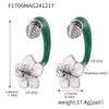 B廠-重工螺紋琺瑯彩釉山茶花雙面耳釘不鏽鋼鍍18k真金秋冬飾品「F1706」24.12-3