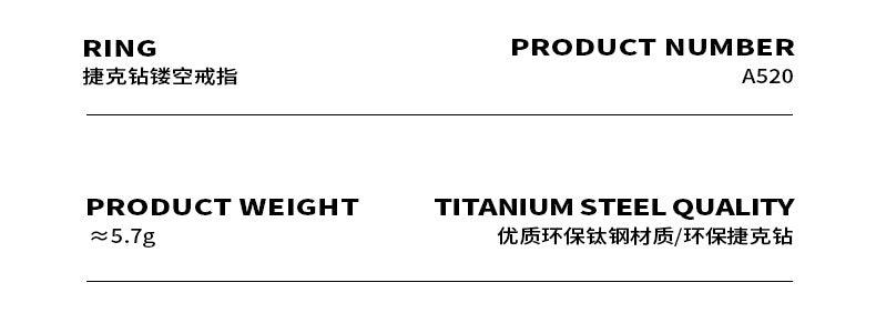 B廠-熱銷歐美小眾個性輕奢環形開口鏤空鑲嵌環保捷克鑽戒指金屬手飾品「A520」23.08-1 - 安蘋飾品批發