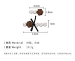 E廠-復古玫瑰花髮夾側邊瀏海一字夾後腦勺碎髮鴨嘴夾女山茶花精緻髮卡「24284」23.10-2 - 安蘋飾品批發