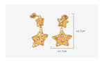 B廠-嘻哈個性設計感星星五角星氣質耳環輕奢鈦鋼新中式新款耳飾女「F978」23.08-4 - 安蘋飾品批發