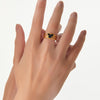B廠-韓時尚新款滴油愛心戒指ins鈦鋼鍍18K金小眾設計感百搭指環「A862」24.06-1