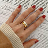 F廠-韓版飾品925純銀戒指手工重工磨砂戒指指環首飾時尚「J1833」23.05-3 - 安蘋飾品批發