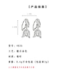 A廠-小眾設計師款立體個性鬱金香液態甜酷風耳飾女2024年新款花朵耳環「4836」24.09-2