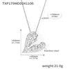 B廠-流金歲月不規則岩溶桃心項鍊耳釘時髦套裝不鏽鋼PVD鍍真金「TXP179-TXF179」24.11-2