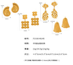 B廠-歐美復古海螺幾何編織耳環ins風鈦鋼鍍金個性氣質耳飾批發「F1338-40-F1345」24.04-1