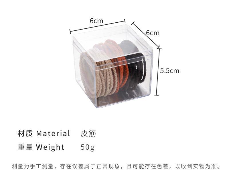 E廠-50根~焦糖色系高彈力橡皮筋女扎頭髮髮繩頭飾耐用不傷髮簡約髮圈「24746 18104」24.01-1 - 安蘋飾品批發