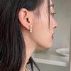 C廠-精緻韓系珍珠耳環女輕奢時尚高級感鋯石耳圈小眾淑女風新款耳飾「EH-2945」24.06-1