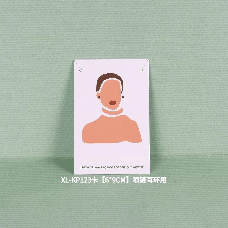 6x9cm- 200張特色耳環卡片飾品紙卡 銅卡紙厚實歐美設計展示包裝卡片 OPP袋請另購「GF03」 - 安蘋飾品