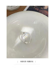 D廠-S925純銀 {紋了一顆鑽在手上} 曲線水滴形單鑽戒指簡約百搭「YC4425R」23.01-2 - 安蘋飾品批發