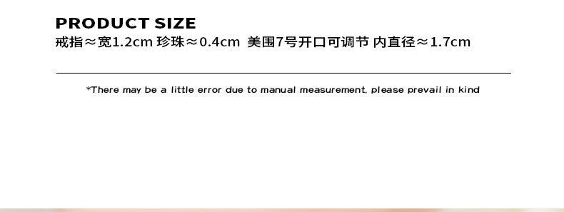 B廠-電鍍真金鑲嵌淡水珍珠開口幾何戒指網紅百搭手飾輕奢時尚個性指戒「A027」23.03-5 - 安蘋飾品批發