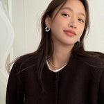 C廠-天然淡水珍珠耳釘999銀針女新款潮耳環小眾設計高級感輕奢優雅「EH-2123」23.04-2 - 安蘋飾品批發