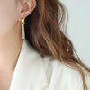 B廠-法式個性滿鋯石元素設計可拆分多戴耳鏈鈦鋼鍍18真金氣質耳環耳飾「F527」23.03-3 - 安蘋飾品批發