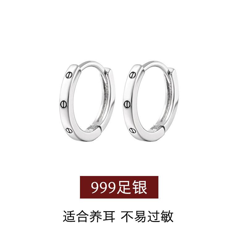 C廠-999純銀復古個性韓版高級感耳環女小眾設計滴油耳飾夏ins百搭耳扣