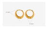 B廠-歐美時尚熱銷款 電鍍18K金極簡圓形氣質百搭耳環幾何型耳扣「F734」23.03-4 - 安蘋飾品批發