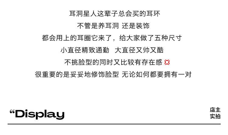 C廠-ins風個性耳圈簡約百搭小眾設計耳環時尚女孩925銀針氣質耳扣「EH-2065」23.03-1 - 安蘋飾品批發