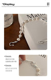 C廠-925純銀天然巴洛克淡水珍珠不對稱拼接手鍊女清新大氣禮物手飾品「SL-241」23.02-3 - 安蘋飾品批發