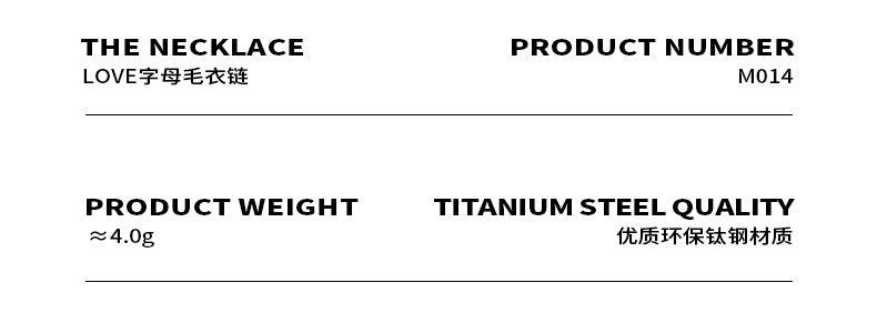 B廠-韓系小清新love字母長款流蘇吊墜項鍊小巧個性鍍金時尚首飾 「M014」23.02-4 - 安蘋飾品批發