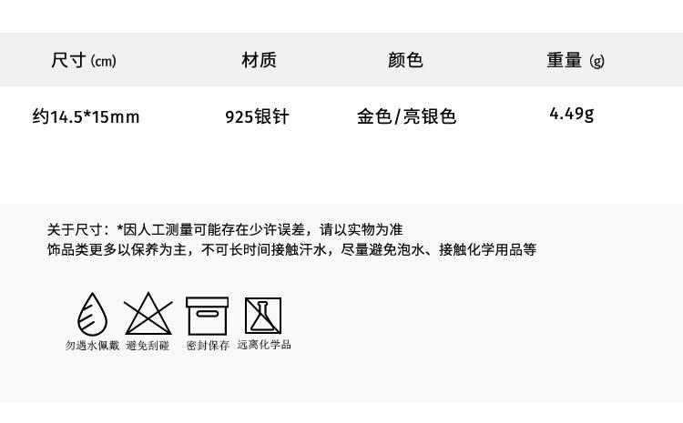 C廠-不規則小眾設計耳圈925銀針大氣高級感耳環氣質時尚女生新款耳飾「EH-1994」23.02-1 - 安蘋飾品批發